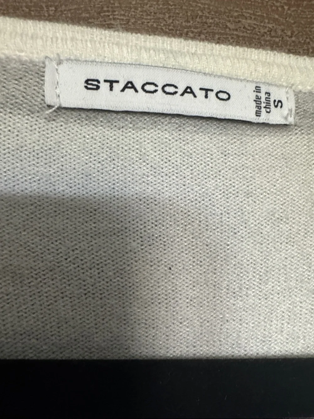 Staccato striped sweater Womens S Viscose V Neck Soft Classic Preppy Nautical